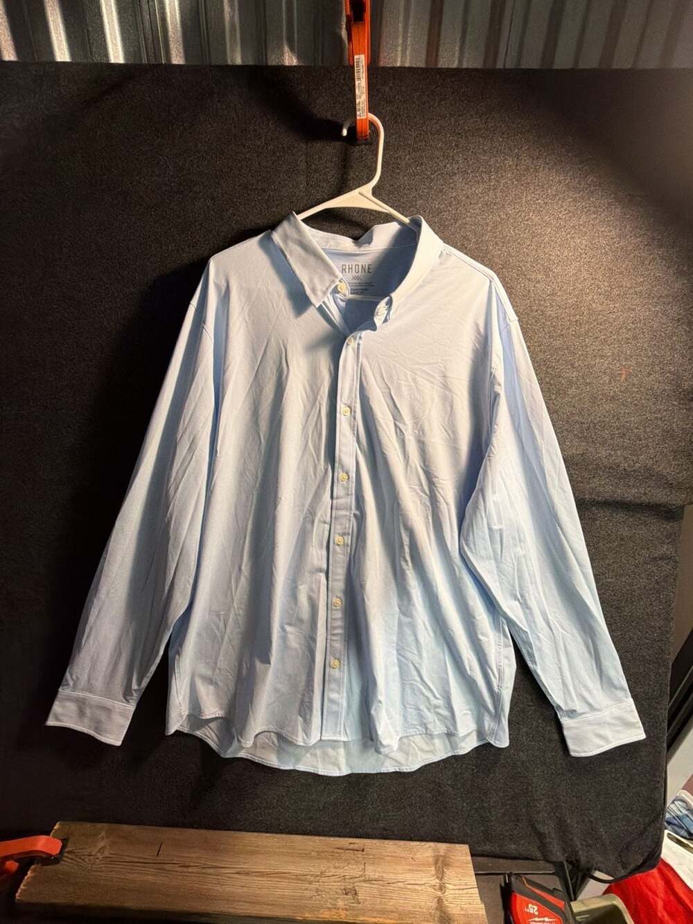 Rhone Classic Fit Long Sleeve Button-Down Shirt Fine Italian Fabric Stripe 6-005